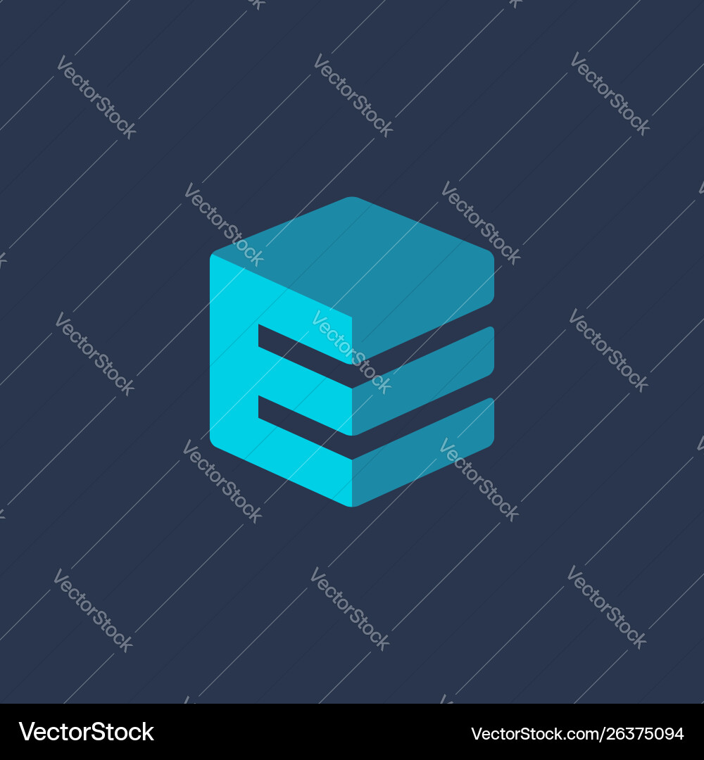 Letter e logo icon design template elements Vector Image