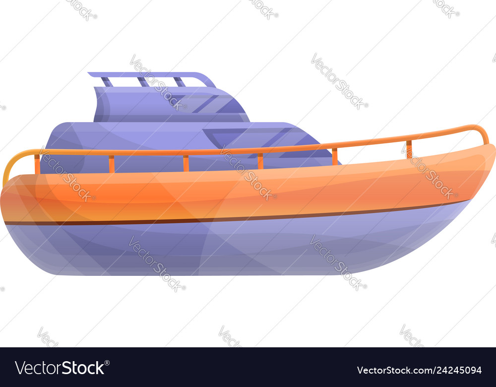 Motor yacht icon cartoon style Royalty Free Vector Image Motor yacht icon cartoon style Royalty Free Vector Image