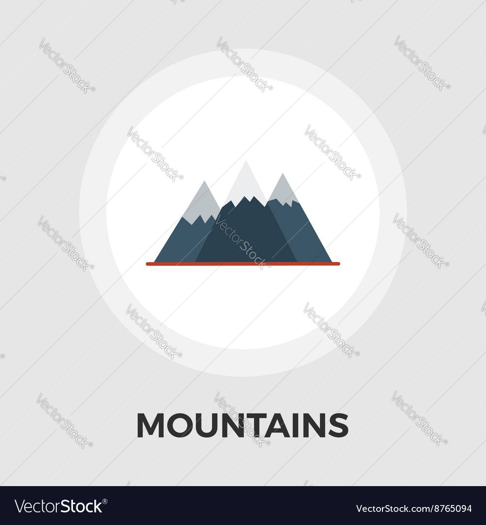 Mountains line icon