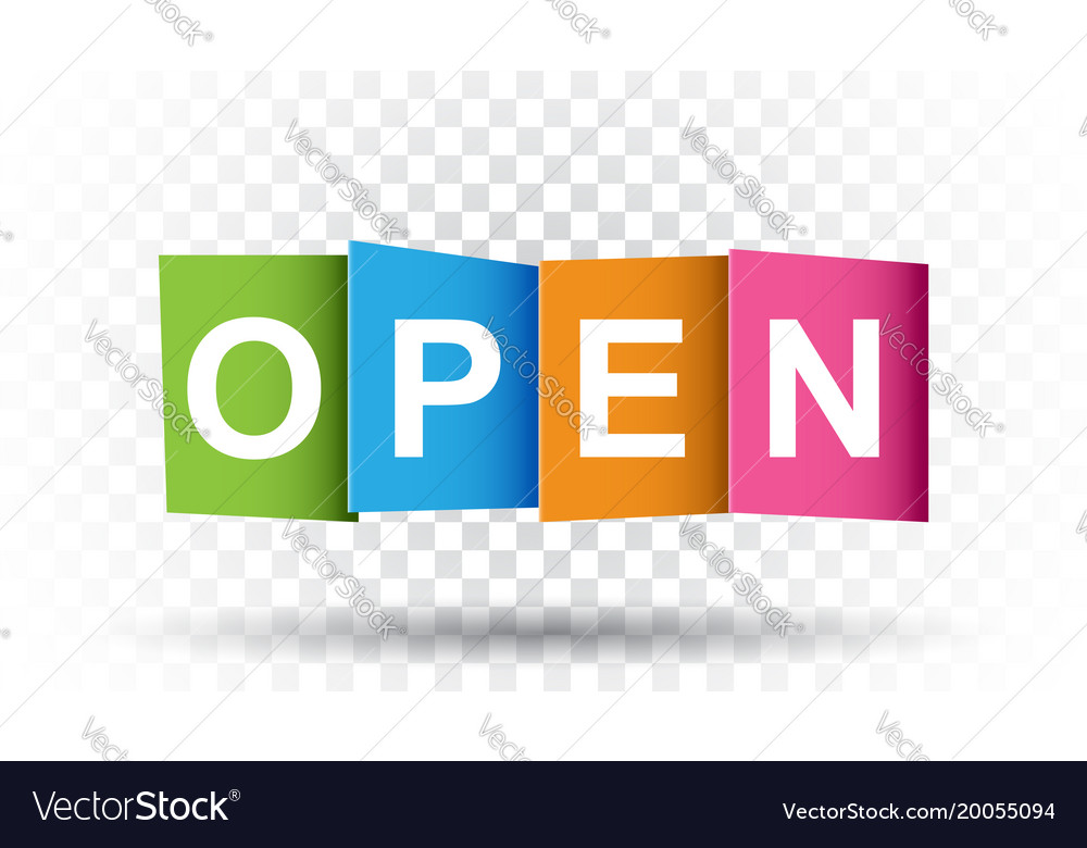 Open tag market message flat on isolated Vector Image