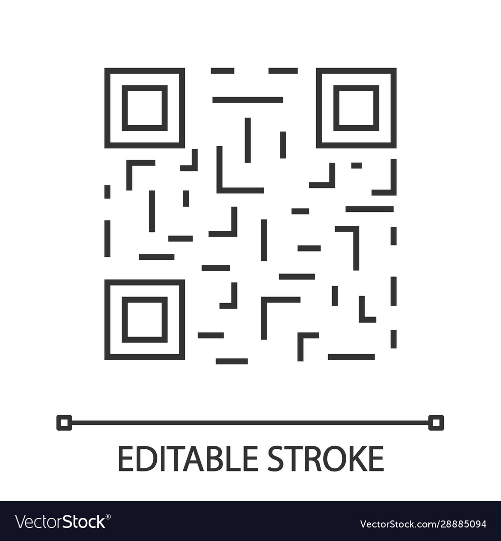 Qr code linear icon vector image Qr code linear icon