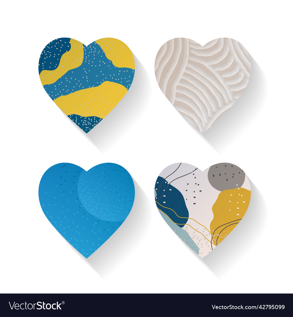 A set abstract hand-drawn pattern in the shape vector image A set abstract hand-drawn pattern in the shape