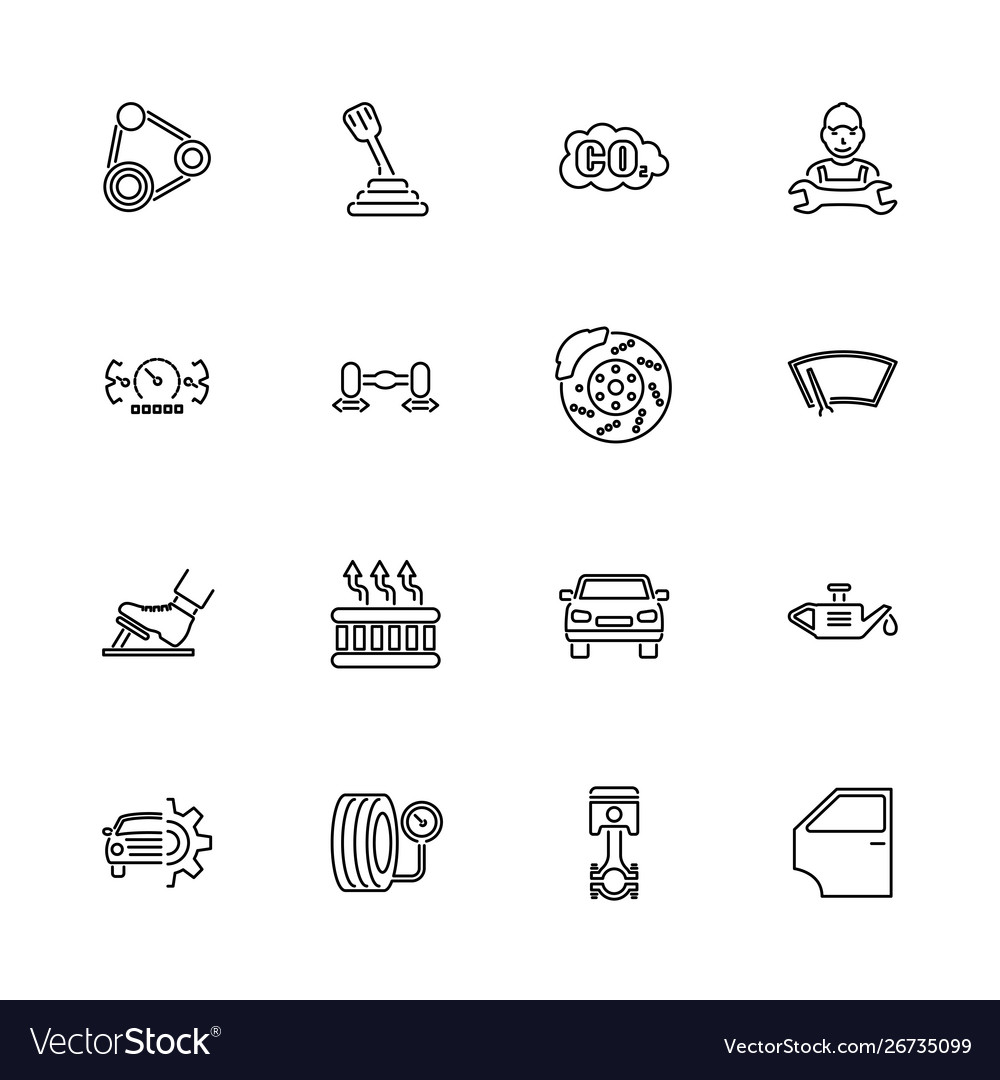 Auto - Flat Icons Royalty Free Vector Image - Vectorstock