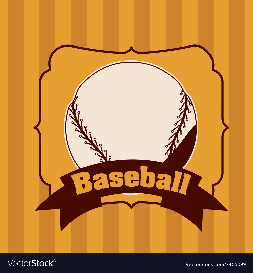 Baseball league design Royalty Free Vector Image