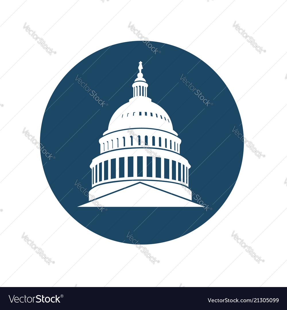 Capitol building icon Royalty Free Vector Image