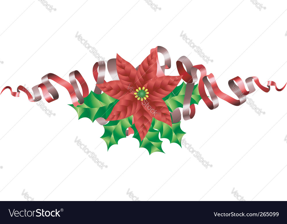 Poinsettia Motif Christmas Vector Images (15)