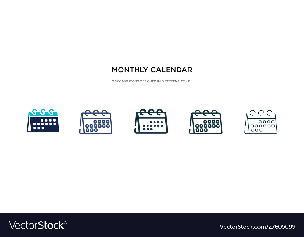 Monthly calendar icon in different style two