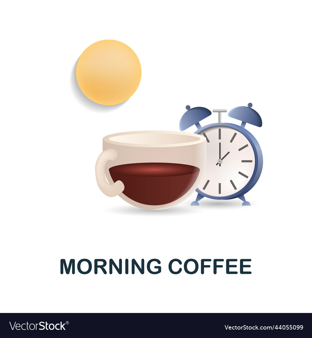 Morning coffee icon 3d from collection