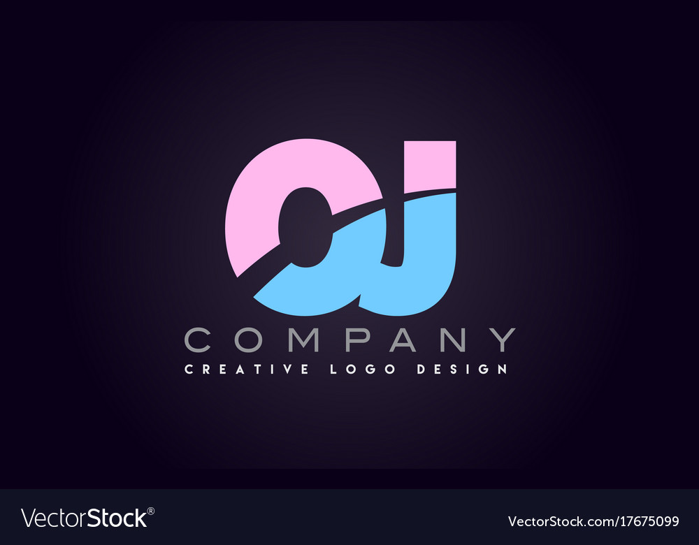 oj alphabet letter join joined letter logo design vector image