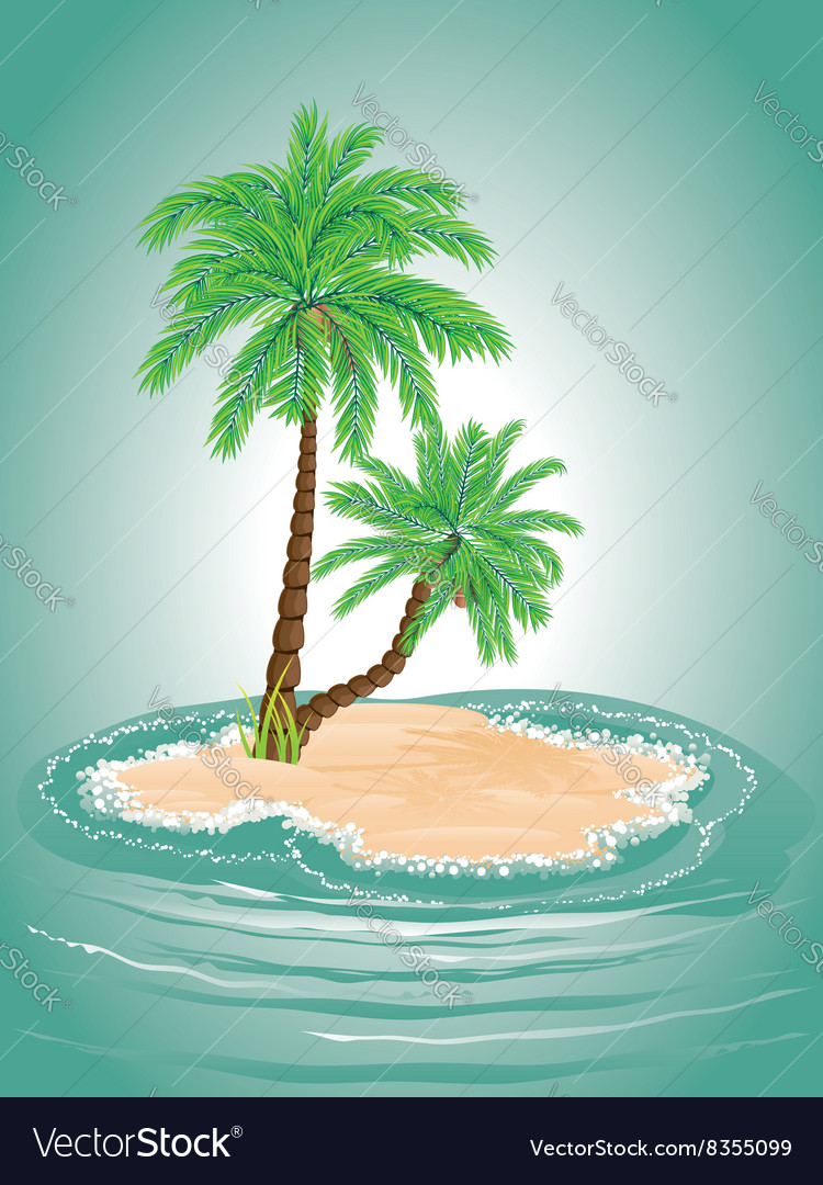 Palm tree on island2