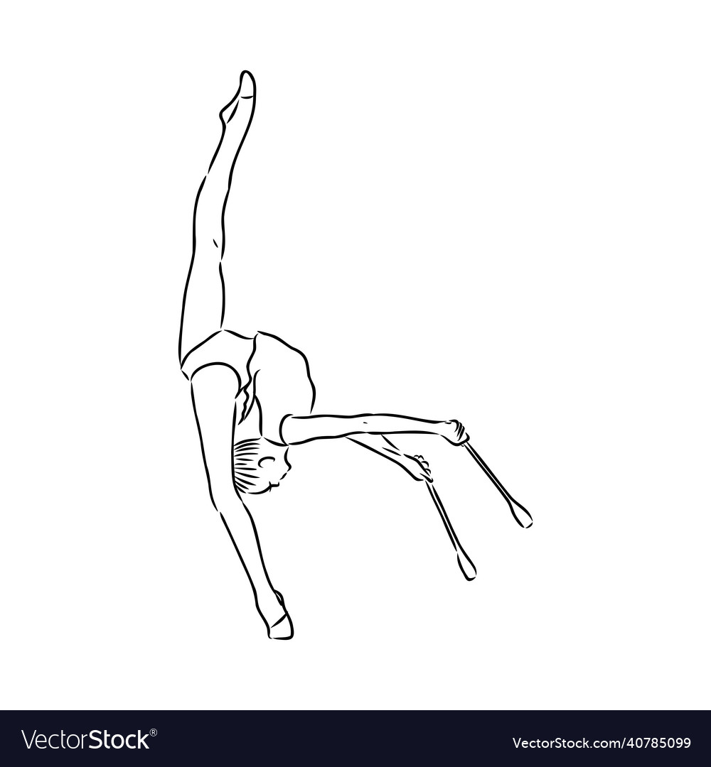 Rhythmic gymnastics competition minimalistic