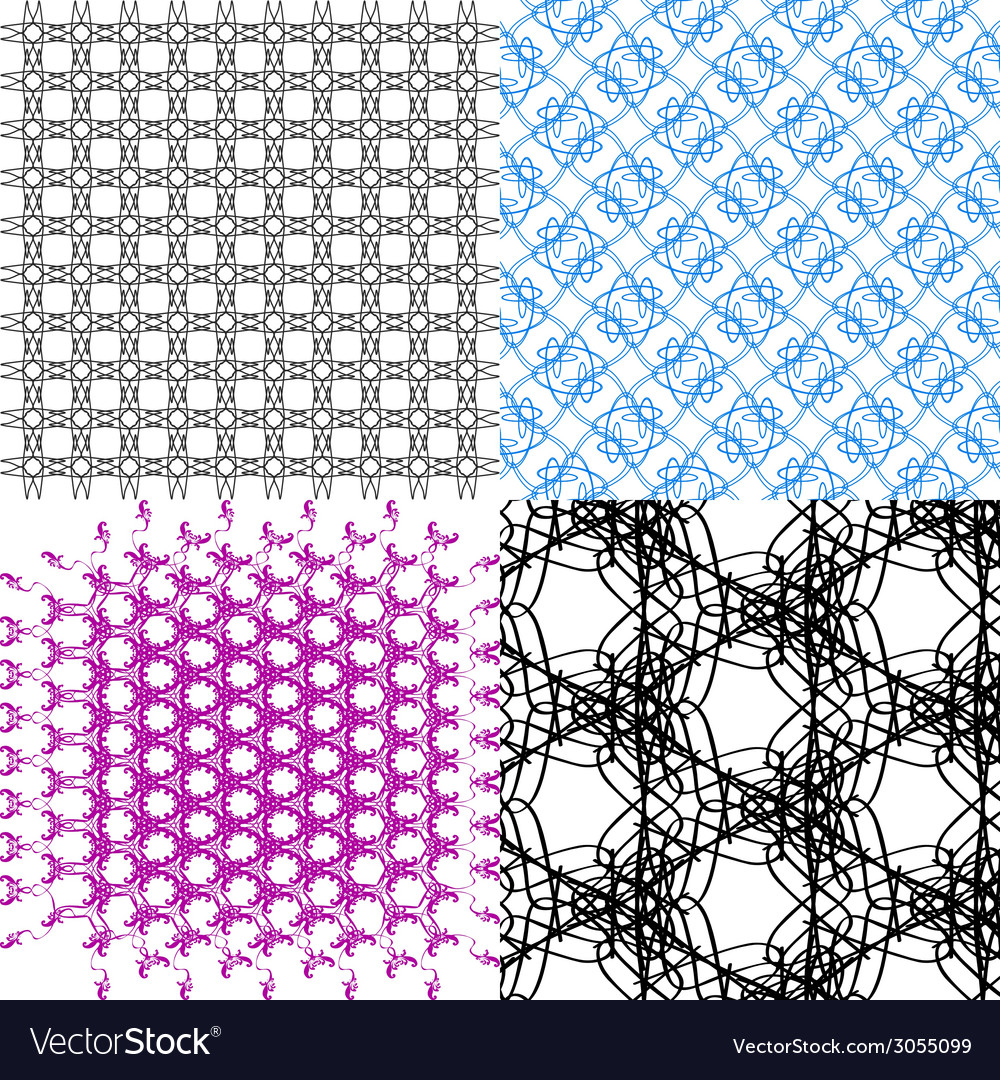 Set of geometric pattern in op art design