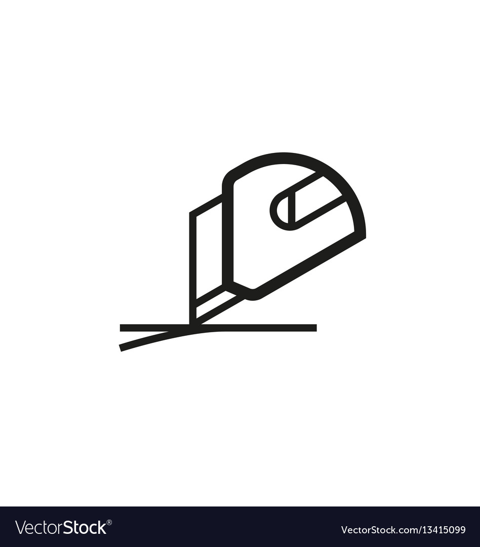 Use box cutter symbol on white background vector image Use box cutter symbol on white background