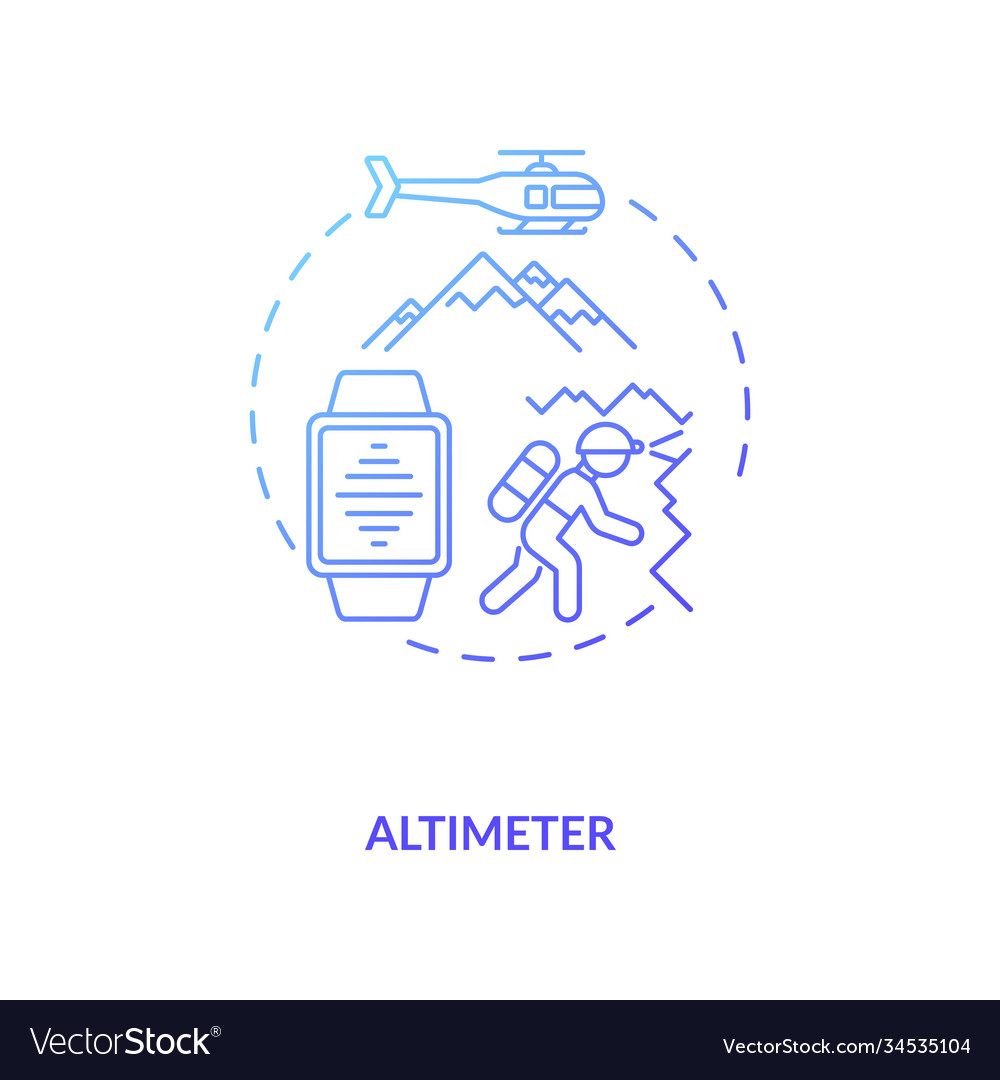 Altimeter concept icon Royalty Free Vector Image