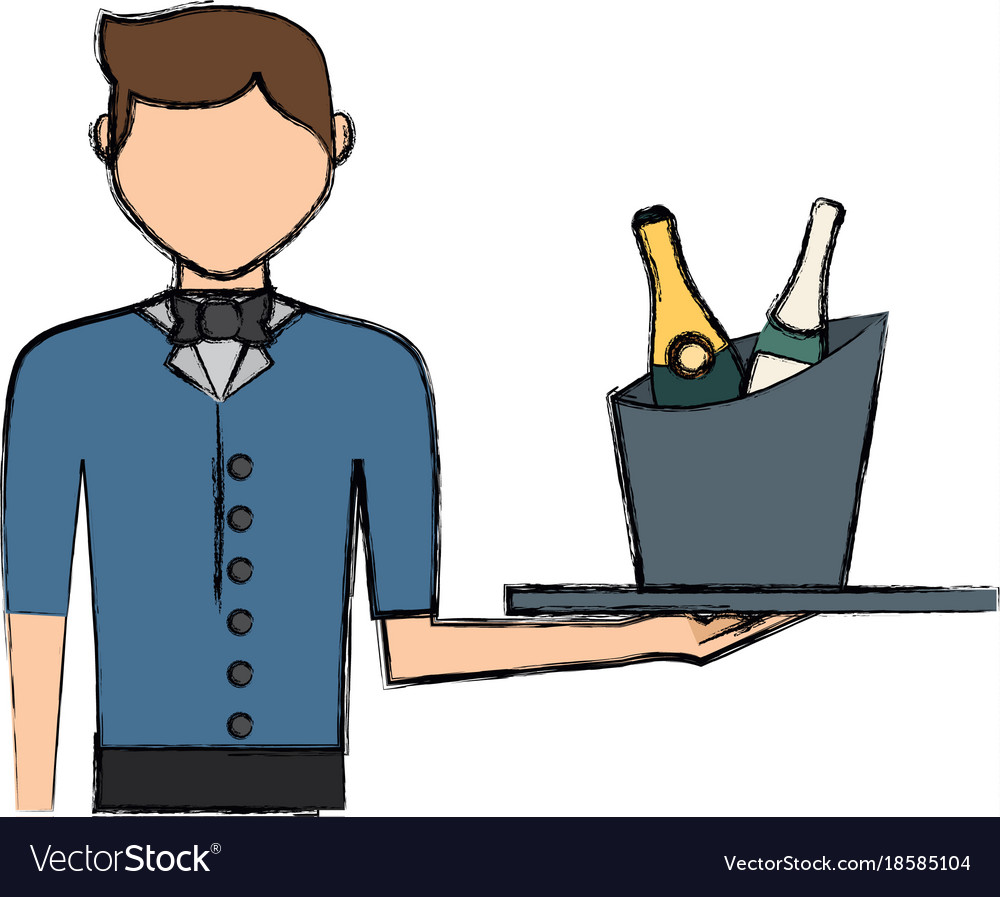 Avatar bartender icon Royalty Free Vector Image