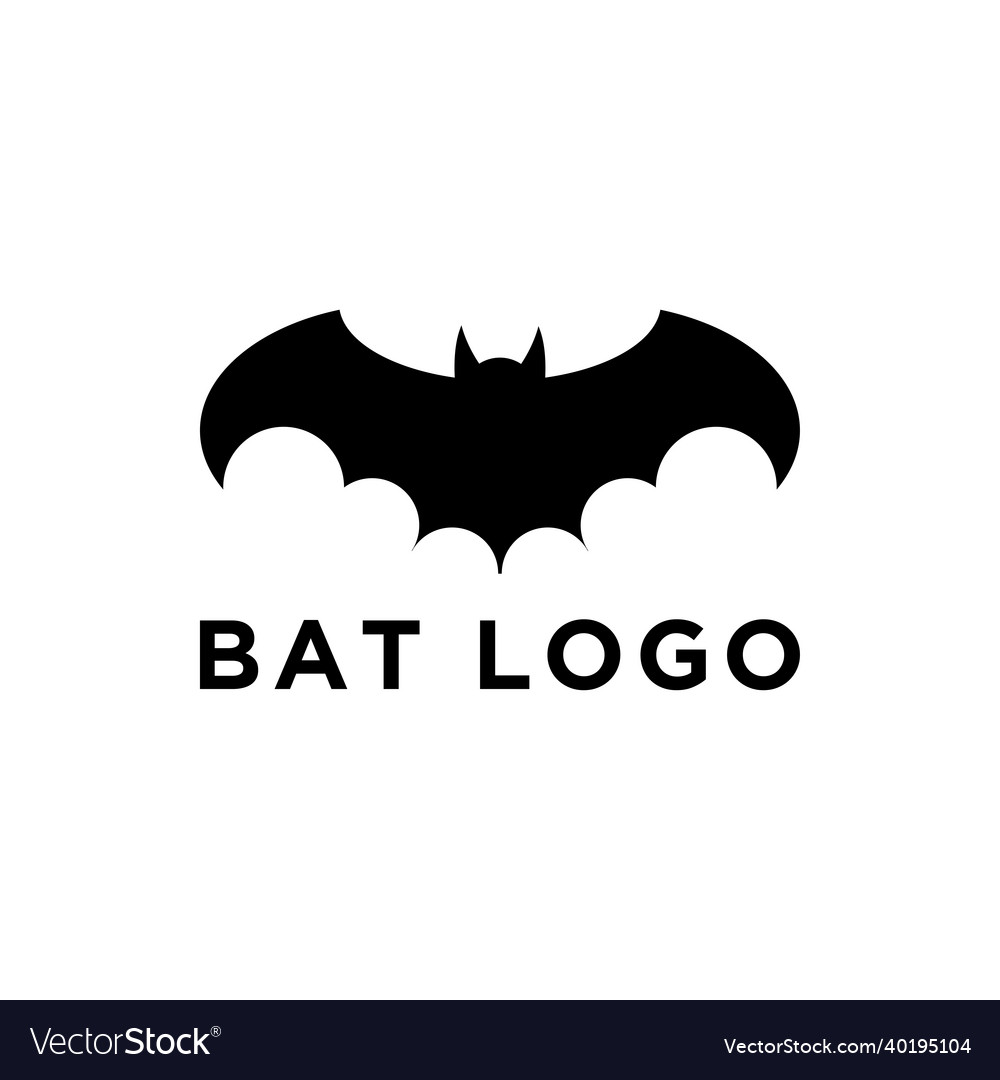 Bat logo icon on white background