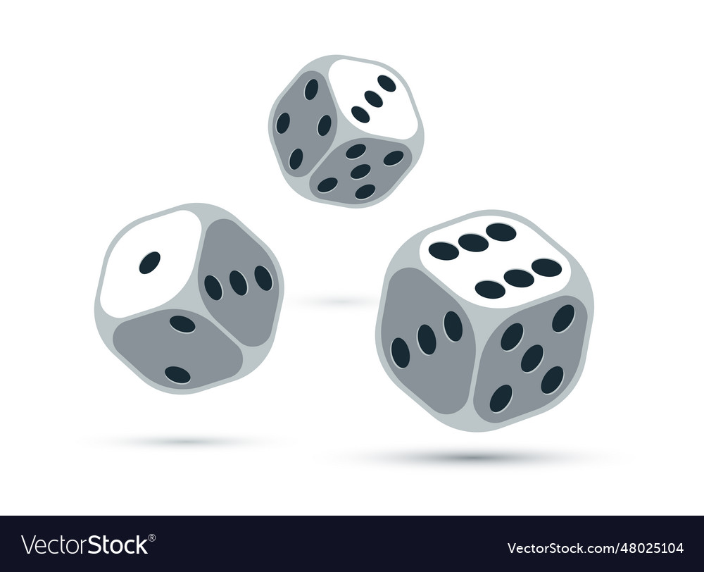 Dice 3d objects isolated gambling games design