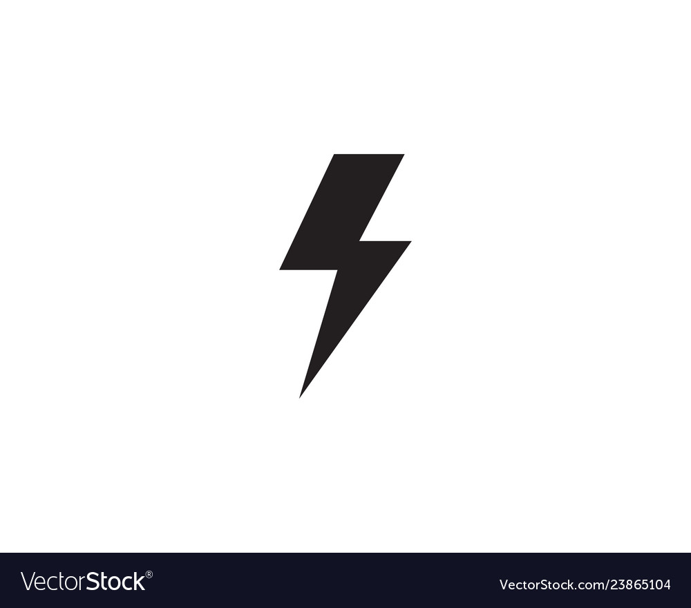 Flash thunderbolt template icon design Royalty Free Vector