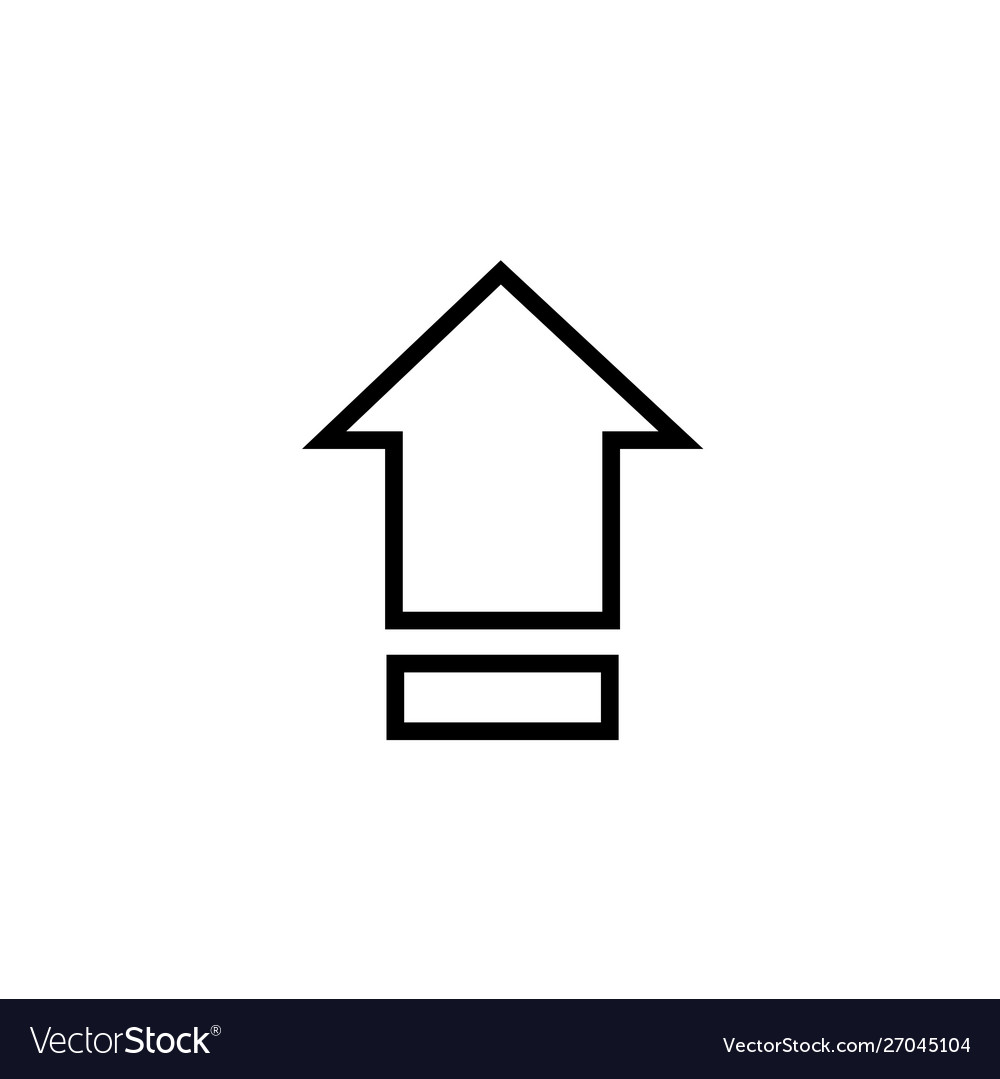 Flat download upload icon load symbol button vector image Flat download upload icon load symbol button