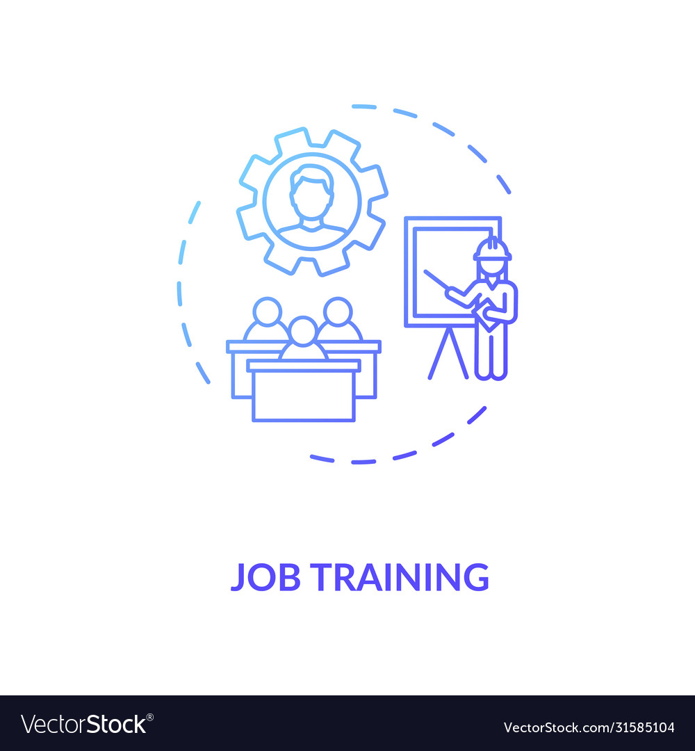 Job training concept icon Royalty Free Vector Image