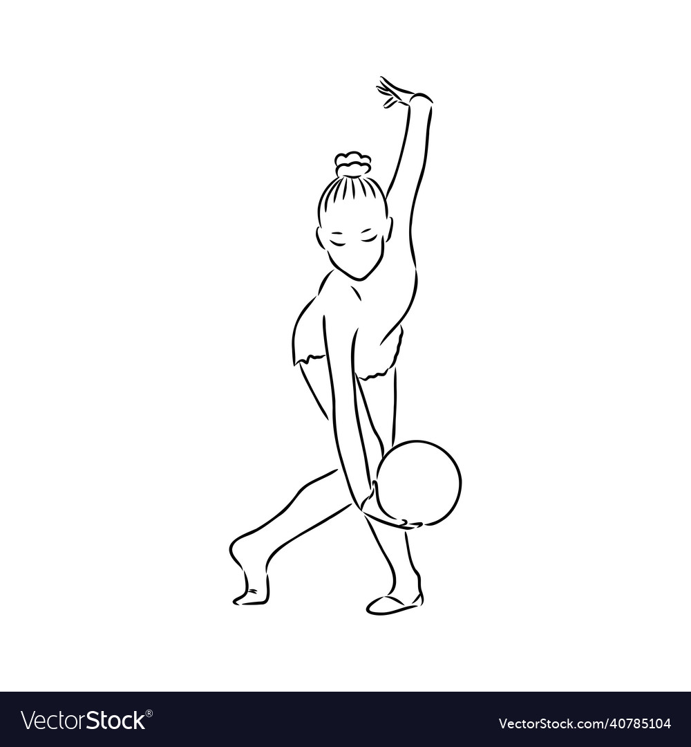 Rhythmic gymnastics competition minimalistic