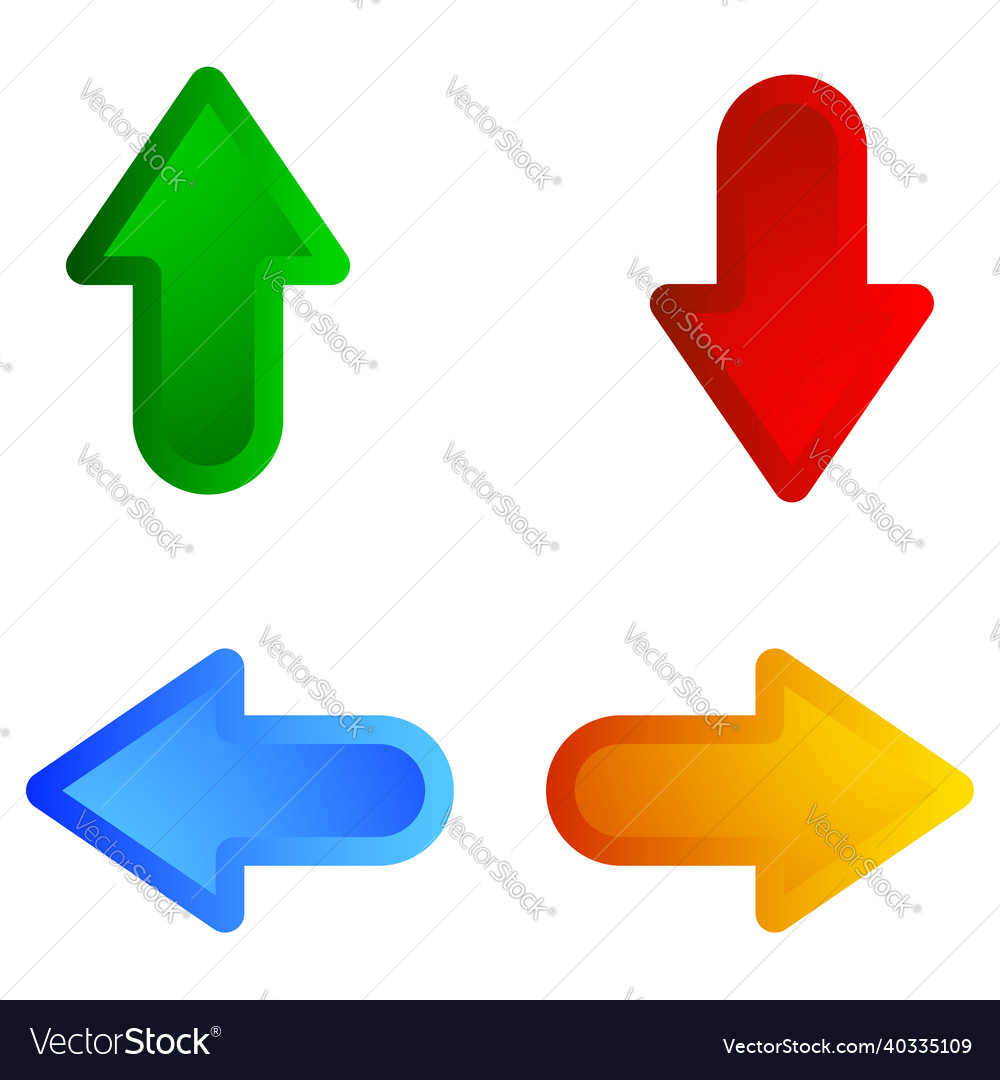 4-Wege Pfeile Zeiger Cursors Formen
