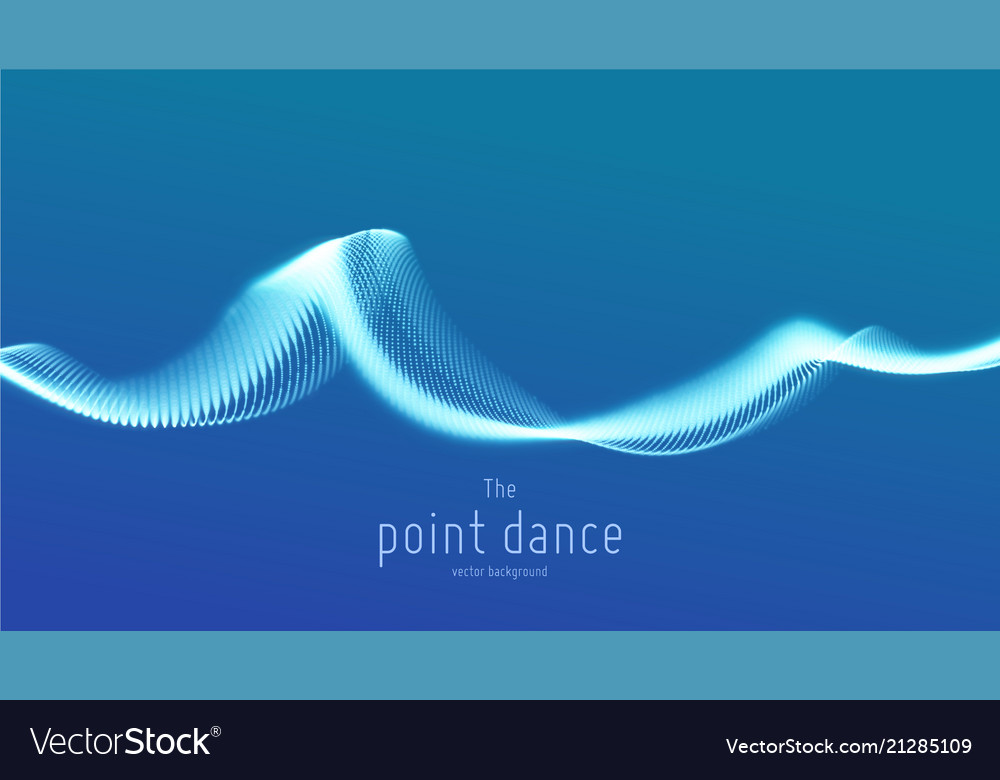 Abstrakte blaue Teilchenwellenpunkte Array