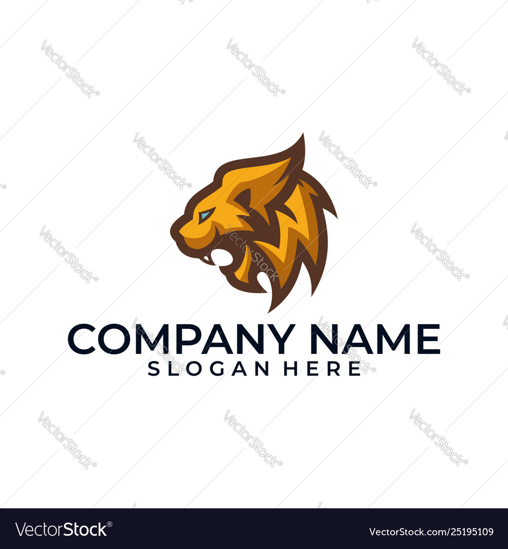 Abstract head lion designs template vector image Abstract head lion designs template