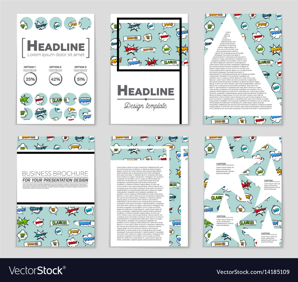 Abstract layout background set for art