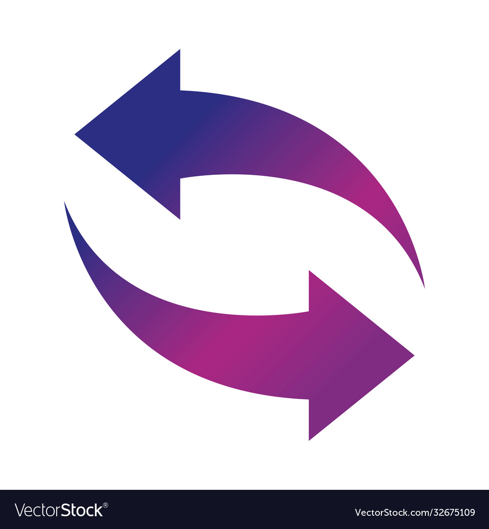 Arrows icon shape pointer reload progress gradient