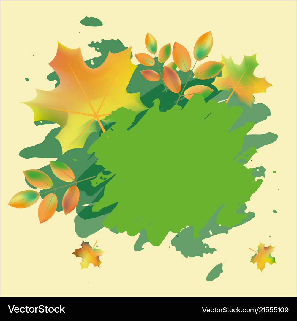 Decorative autumn frame with leaves Royalty Free Vector