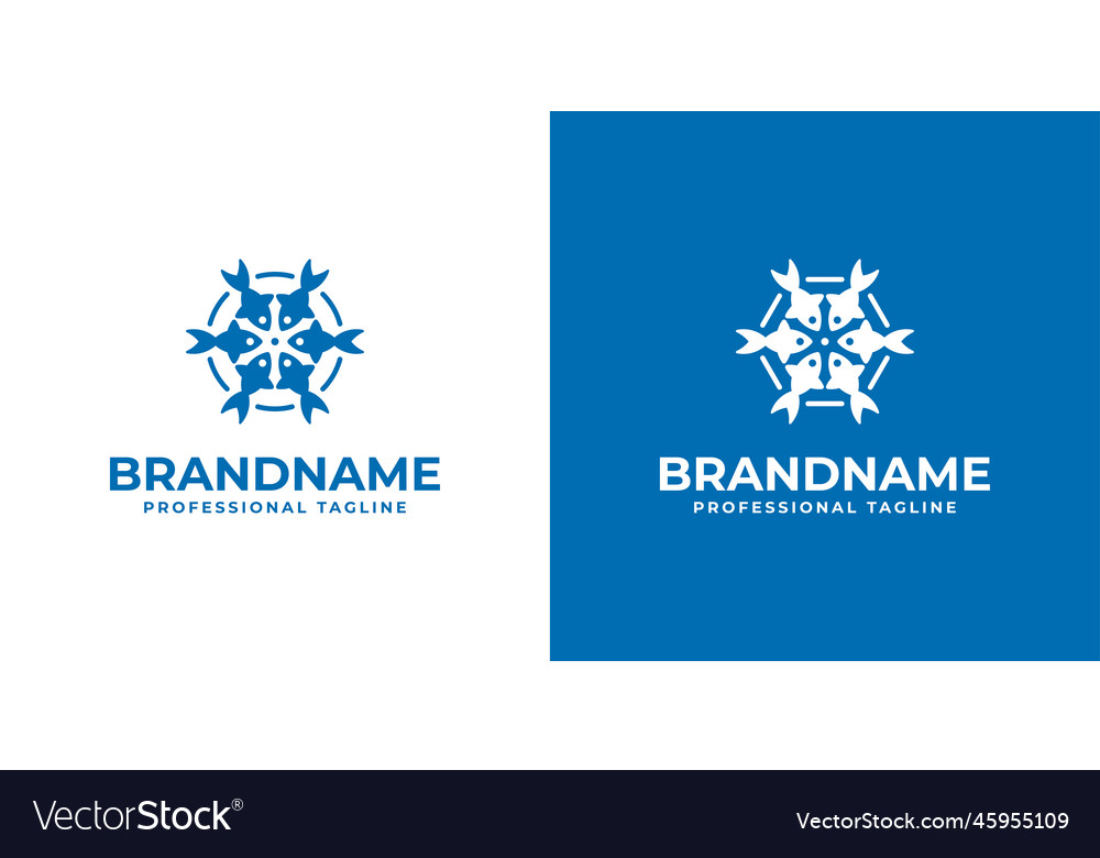 Fish group logo suitable for any business related Vector Image