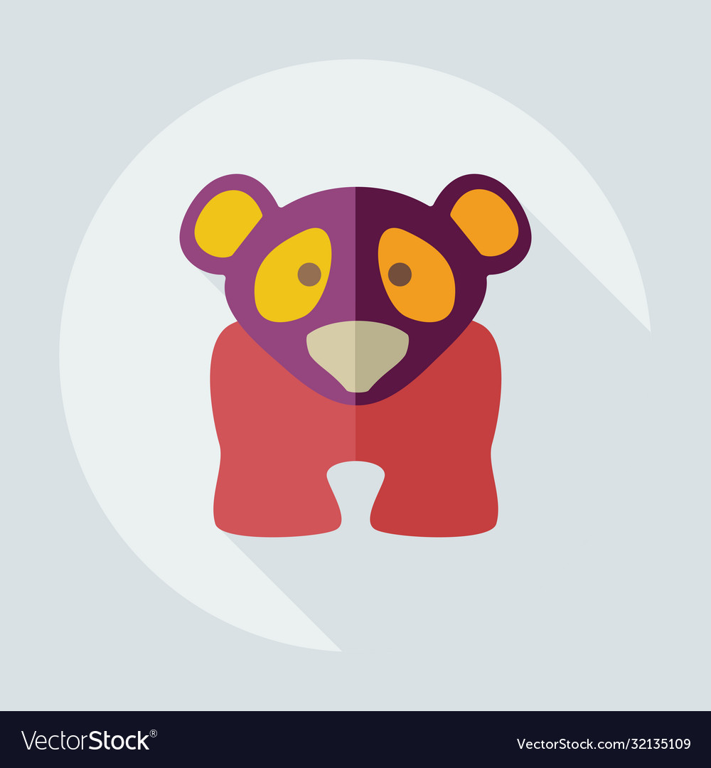 Flat modern design with shadow icons pandas Vector Image
