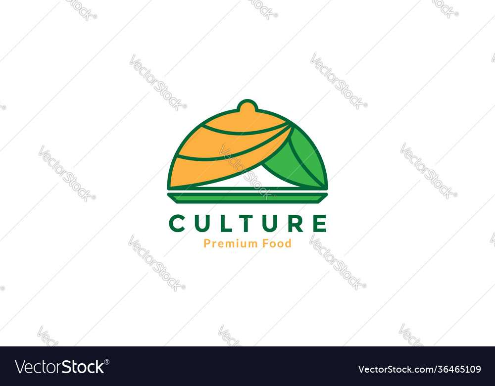 Movable food cover colorful logo design icon Vector Image