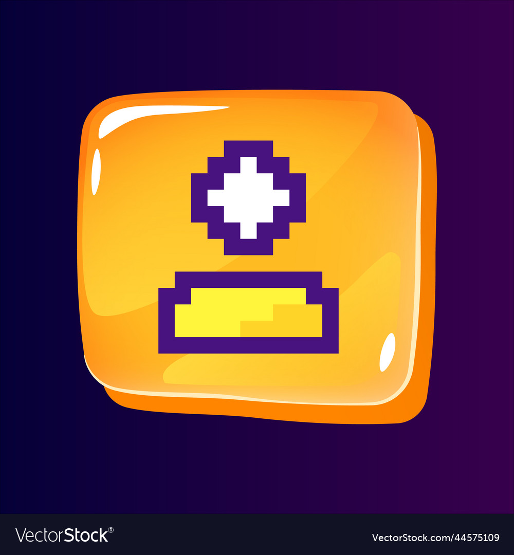 Pixelated Button - Glossy UI