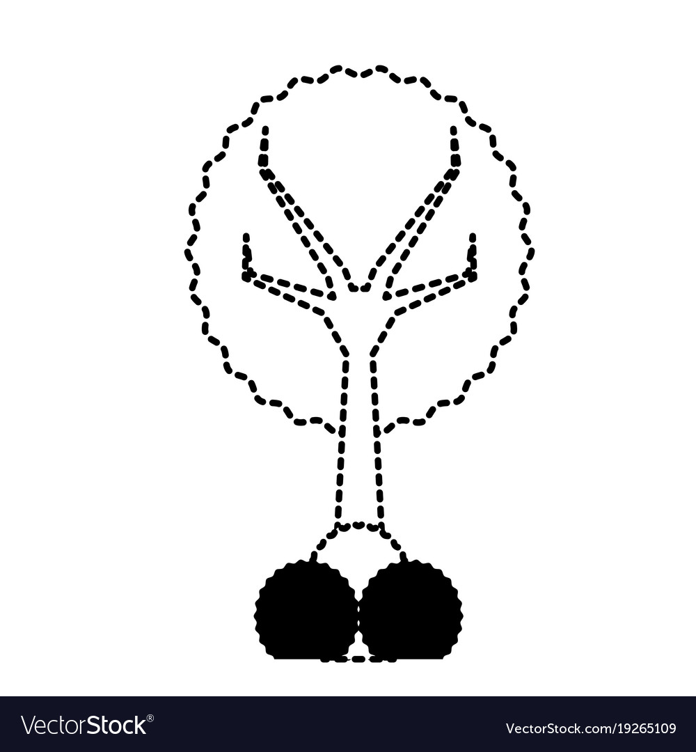 Tree with bushes icon