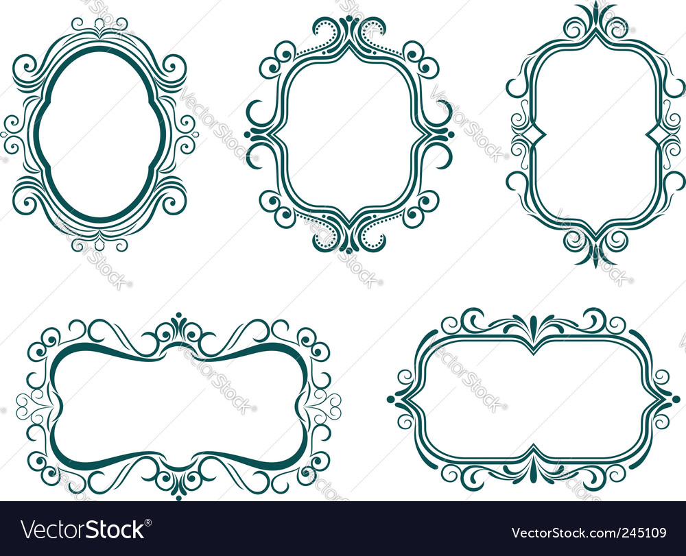 Vintage frames Royalty Free Vector Image - VectorStock