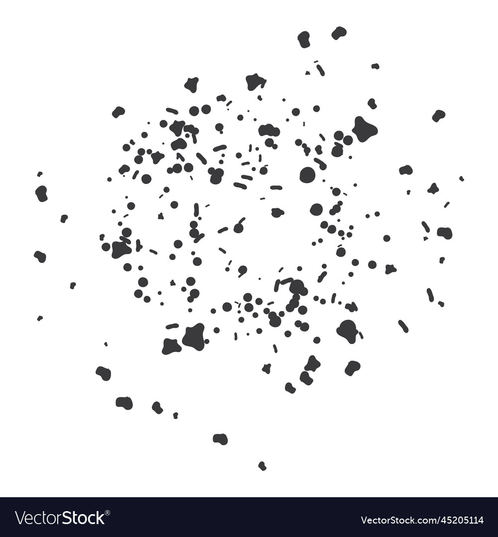 Black spray grunge dots or scattered vector image Black spray grunge dots or scattered