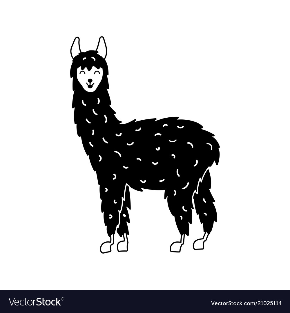 Download Cute Royalty Free Llama Silhouette | aesthetic guides