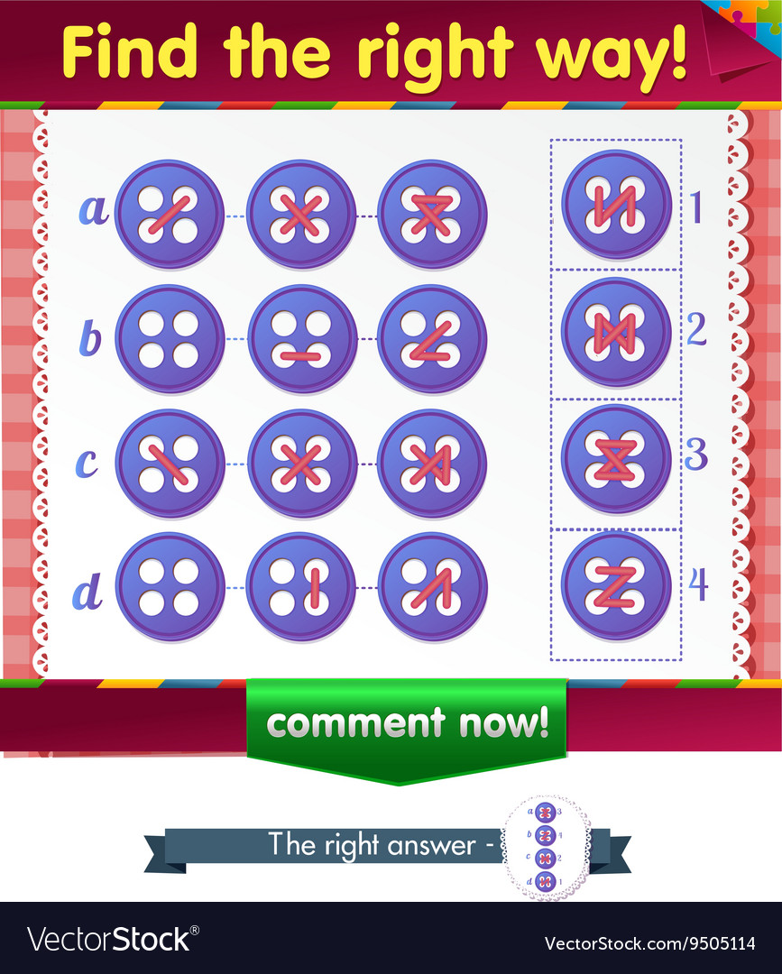 Find the right way button