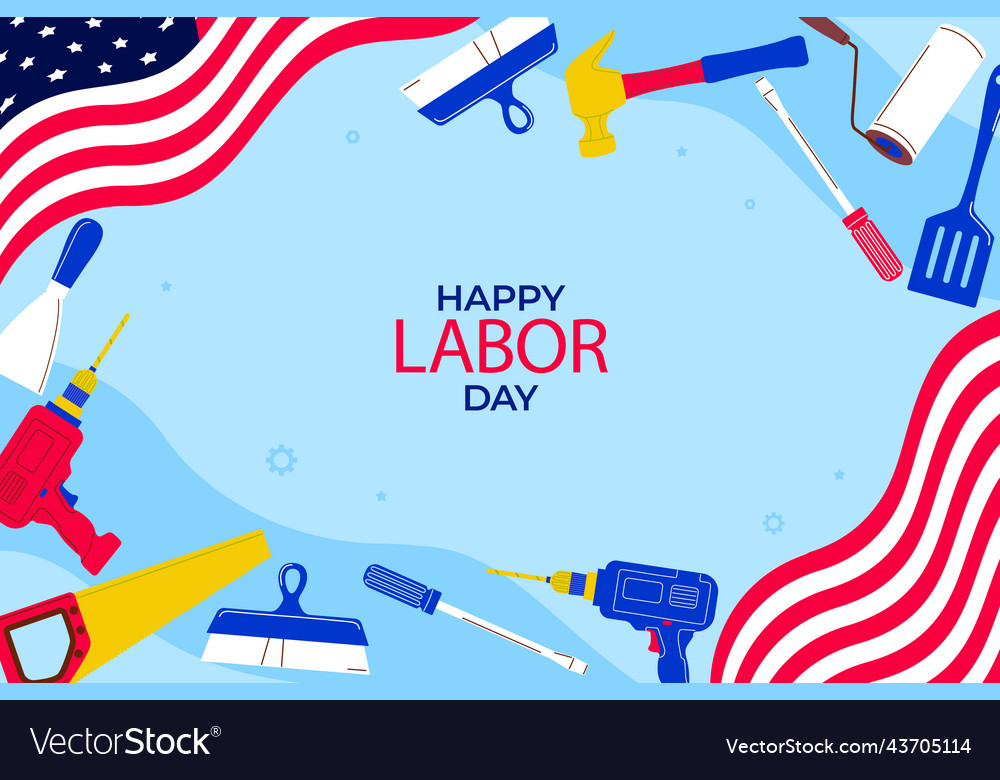 Flat labor day background