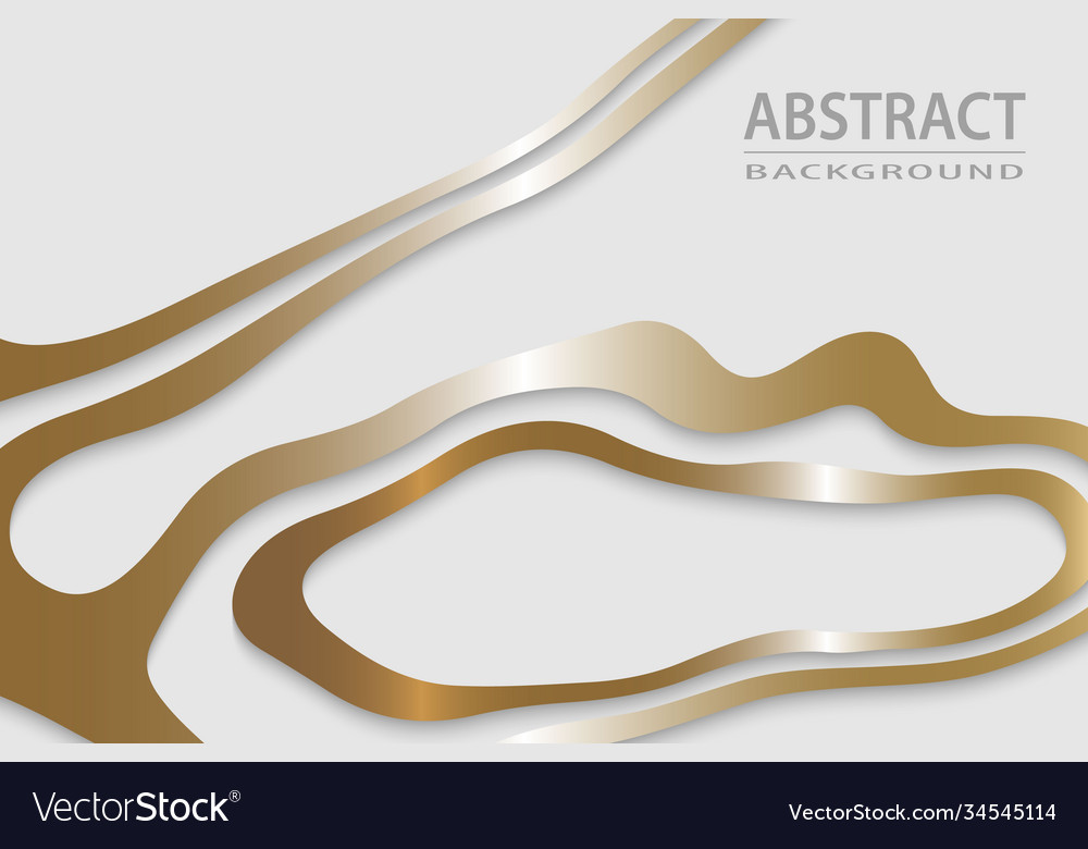 Geometric cut paper luxury background with gold vector image Geometric cut paper luxury background with gold