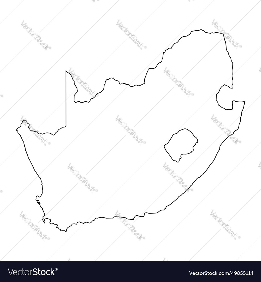 Highly detailed south africa map with borders Vector Image