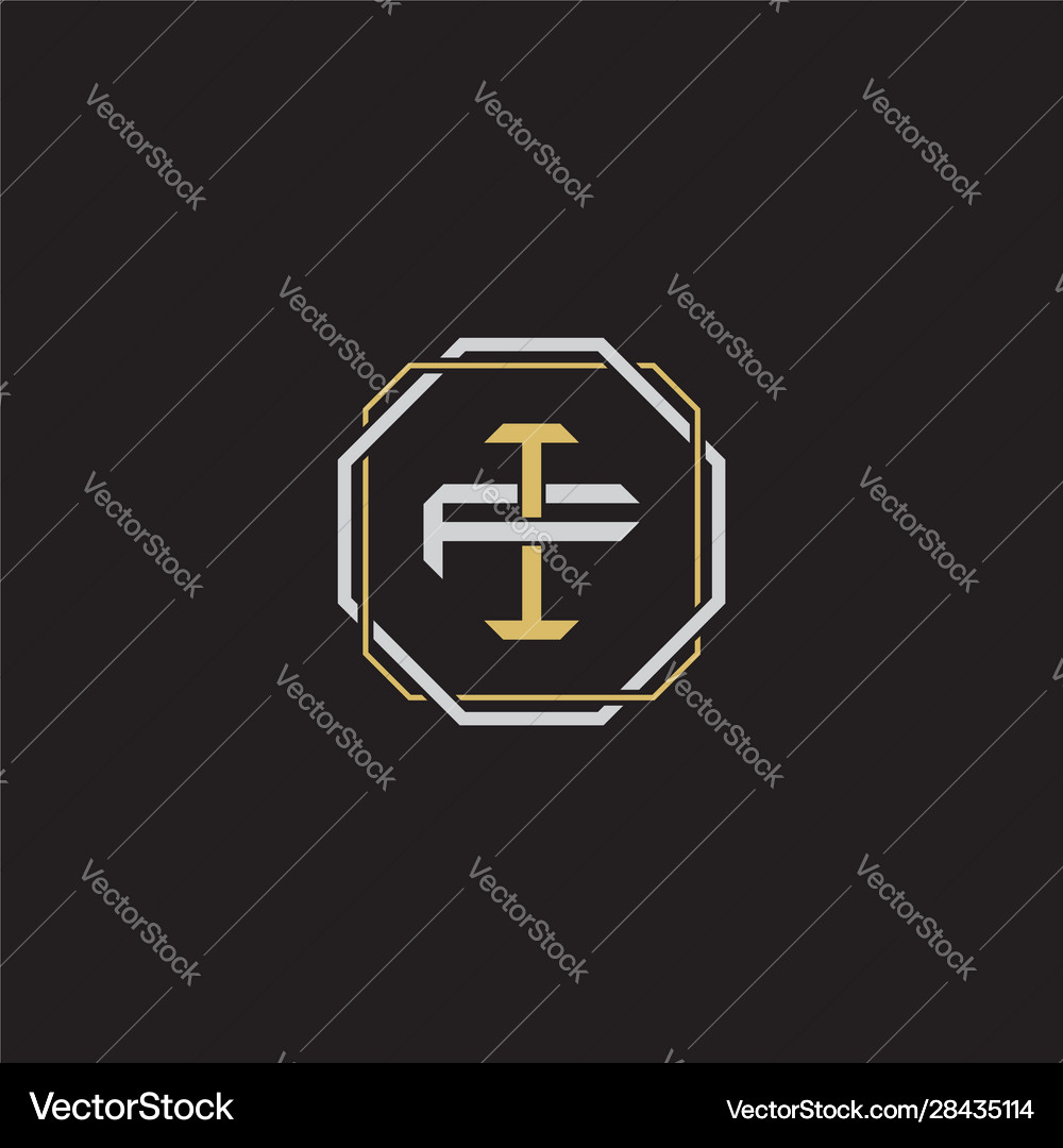If initial letter overlapping interlock logo Vector Image