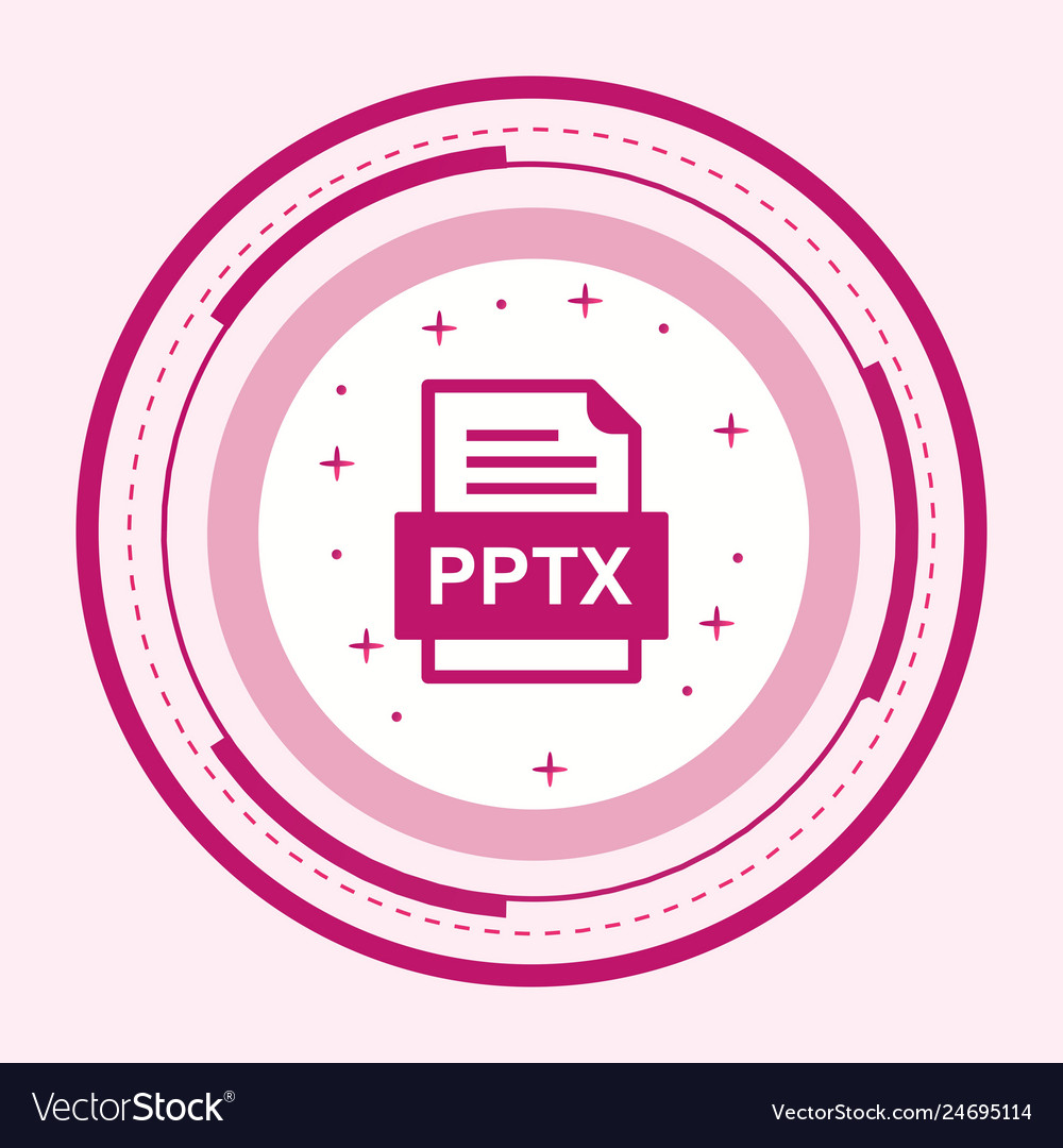 Pptx file document icon Royalty Free Vector Image