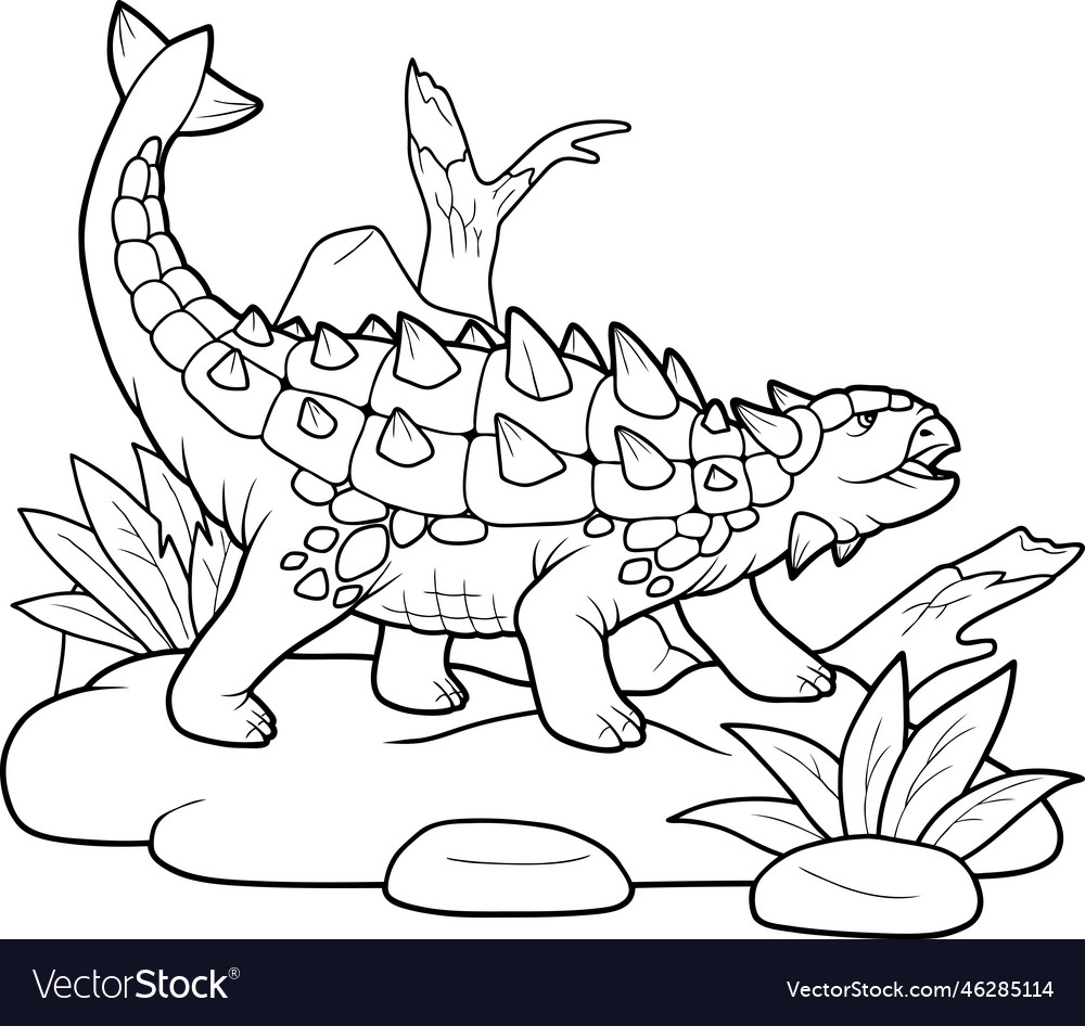 Prehistoric dinosaur ankylosaurus