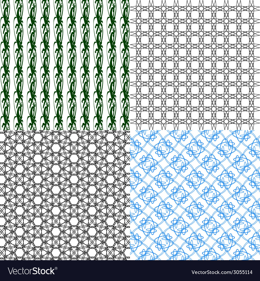 Set of geometric pattern in op art design