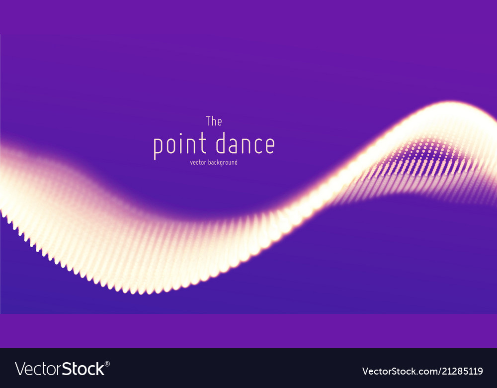 Abstract violet particle wave points array vector image Abstract violet particle wave points array