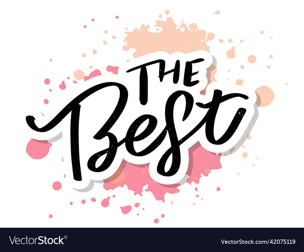 Best Hand Drawn Lettering Card With Heart Vector Image