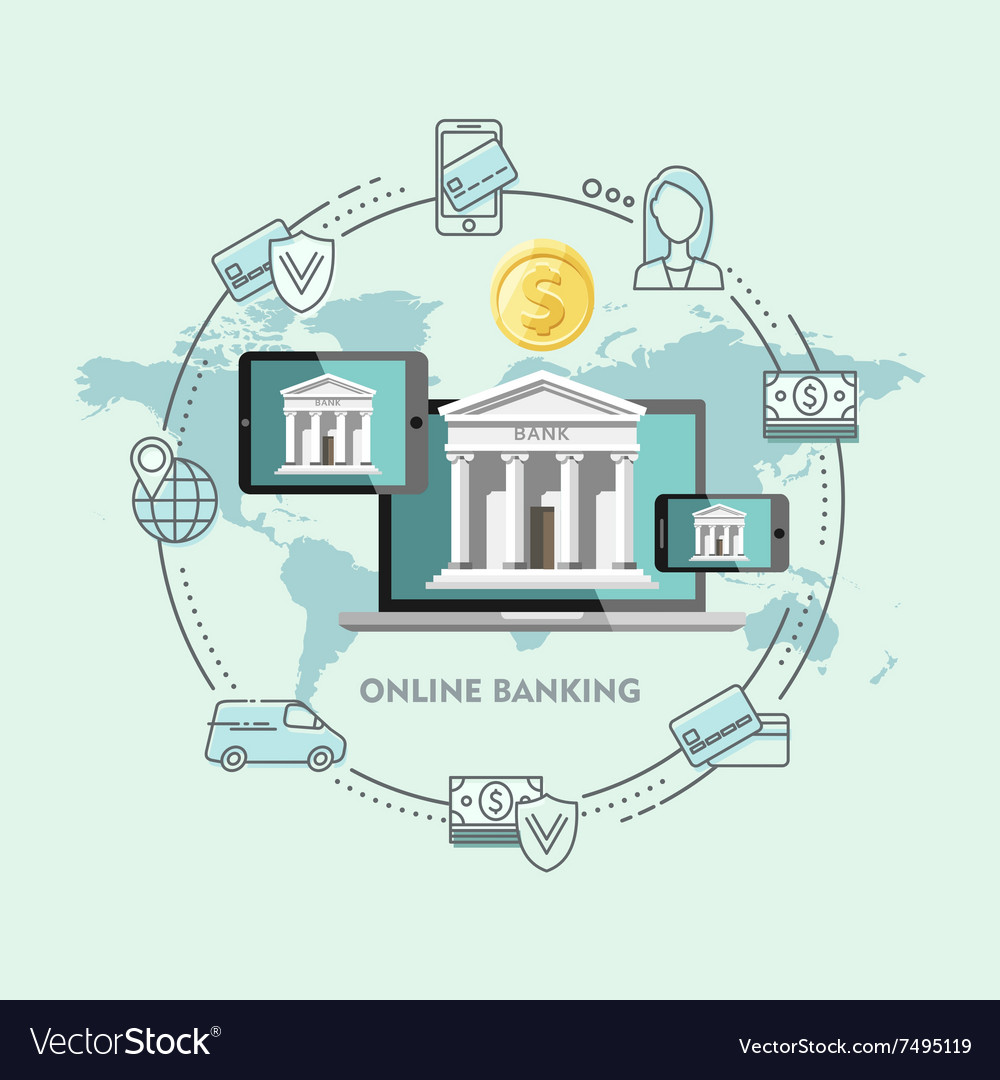 Concepts of internet banking online payment